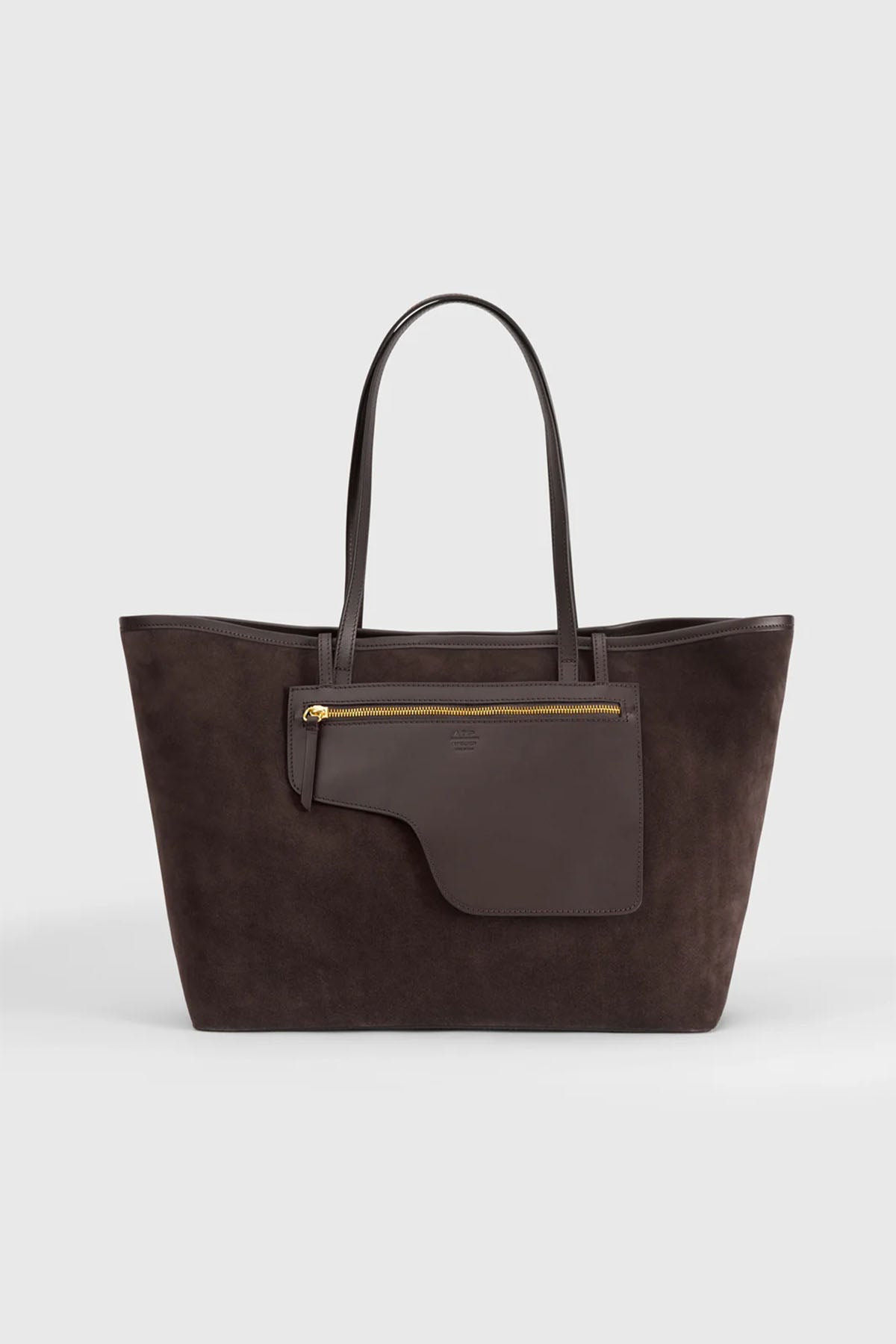 Vesker | Eraclea Walnut Suede/Leather Large Tote Bag